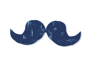 Beyaz arka plan üzerinde izole bıyık. Vektör çizim.