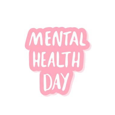 Ruh sağlığı günü. Vektör çizim.