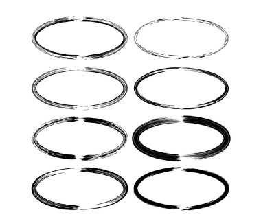 Siyah empy grunge çerçeve kümesi. Vektör çizim. 