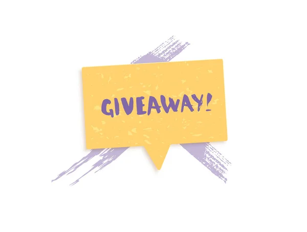 Giveaway handskrivna bokstäver. Vektorillustration. — Stock vektor