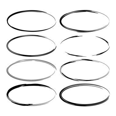 Siyah empy grunge çerçeve kümesi. Vektör çizim. 