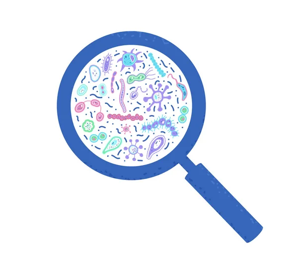 Бактеріальні клітини встановлюють склад. Векторні ілюстрації . — стоковий вектор