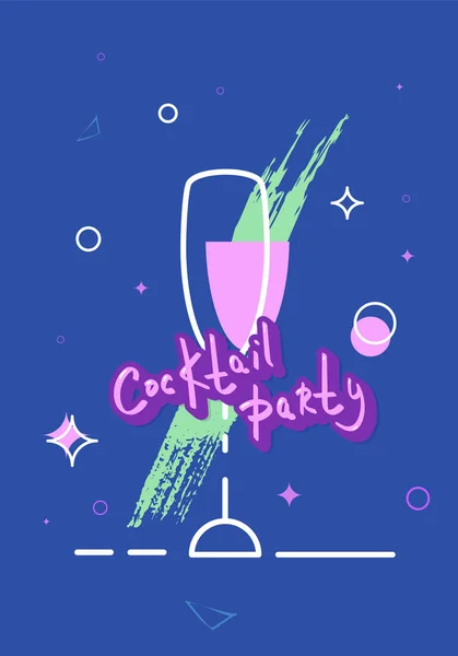 Modelo de festa de cocktail. Ilustração vetorial . — Vetor de Stock