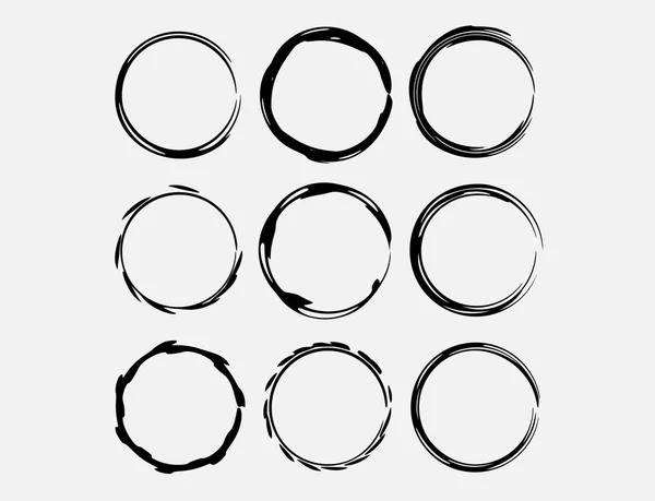 Siyah empy grunge çerçeve kümesi. Vektör çizim. 