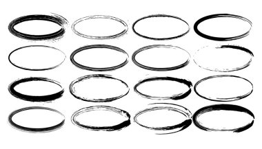 Siyah empy grunge çerçeve kümesi. Vektör çizim. 