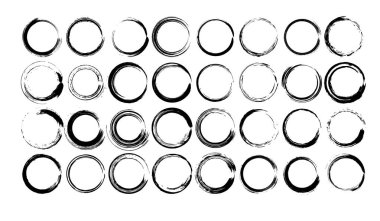 Siyah empy grunge çerçeve kümesi. Vektör çizim. 