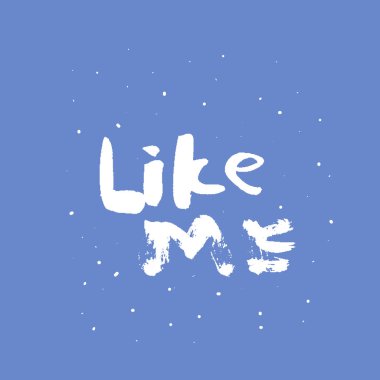 Sosyal medya ağları için el yazı. Vektör çizim.