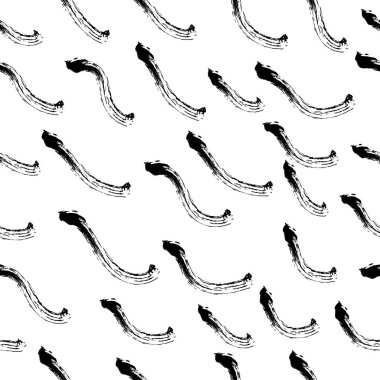 Kuru fırçalama hatları vektör seamless modeli.