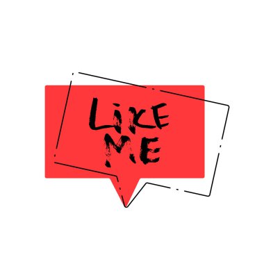 Sosyal medya ağları için el yazı. Vektör çizim.