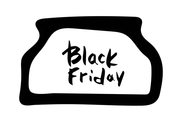 Black Friday vector text with decoration. — Stock Vector