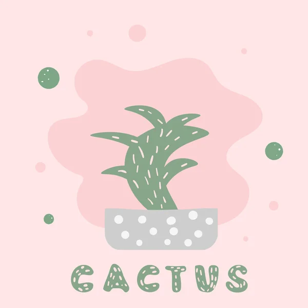 Conjunto de diseño de vectores de cactus doodle . — Archivo Imágenes Vectoriales