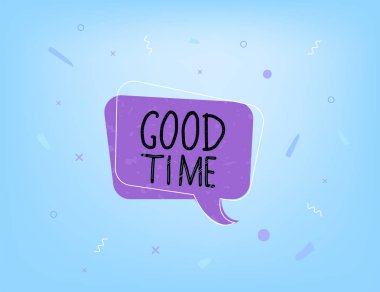 İyi zaman vektör yazı el yazısı.