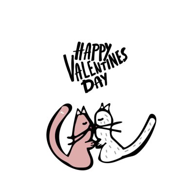 mutlu Sevgililer günü kartı. vektör çizim.