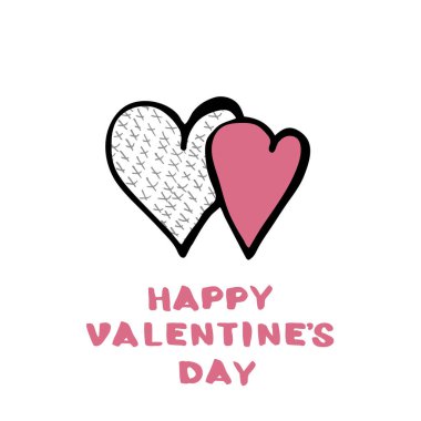 mutlu Sevgililer günü kartı. vektör çizim.