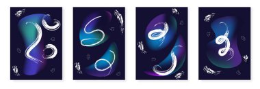 Soyut poster şablonu. Vektör renkli afiş. 