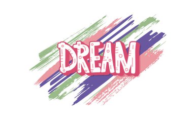 El yazısı vektör yazı hayal.