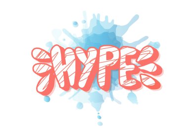 El yazısıyla yazılan yazı bir müzik videosu çekildi. Vektör çizim.