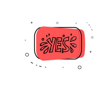 Evet ve Hayır el yazı. Vektör çizim.