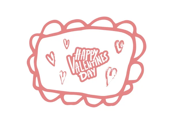 Happy Valentines Tageskarte. Vektorillustration. — Stockvektor