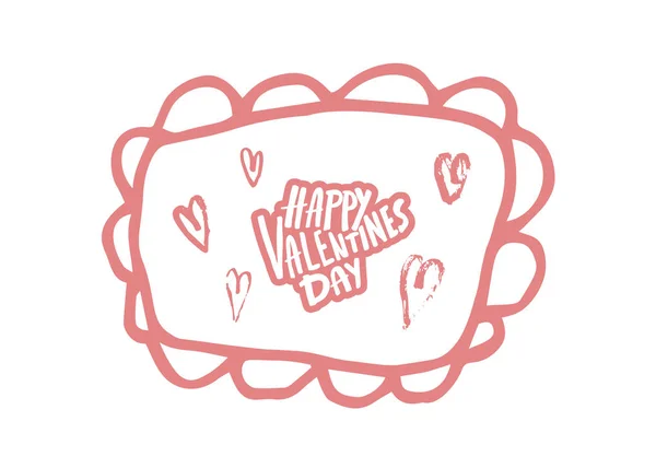 Happy Valentines Day card. Vector illustration. — Stock Vector