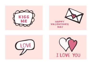 mutlu Sevgililer günü kartı. vektör çizim.