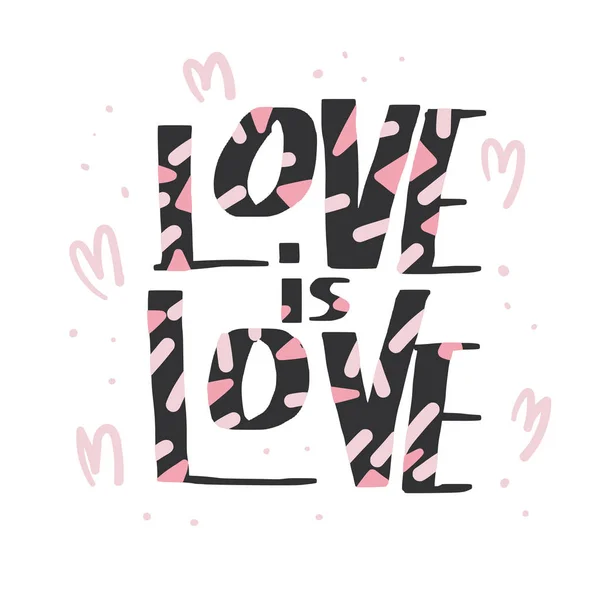 爱是爱的矢量字母。向量例证. — 图库矢量图片