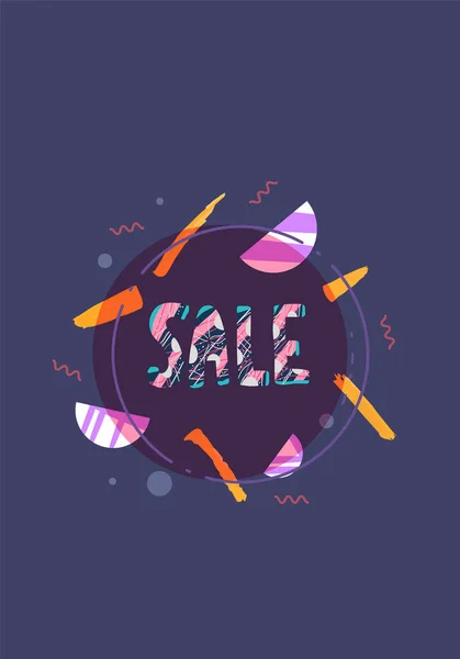 Sale banner template. Vector color illustration. — Stock Vector