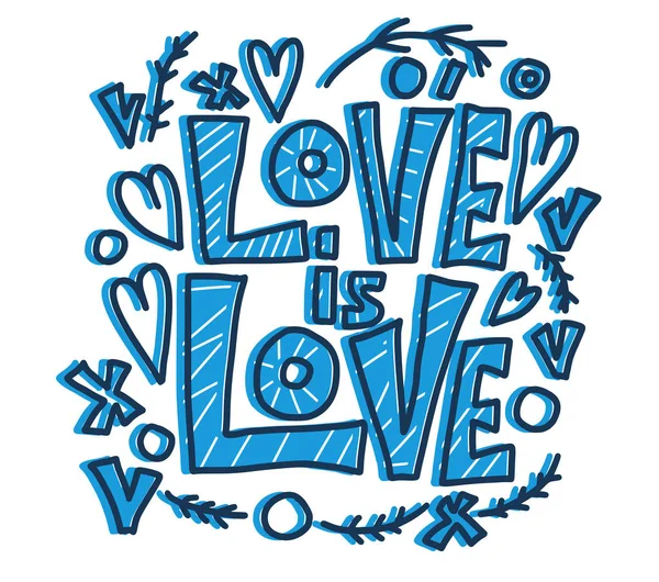 爱是爱的矢量字母。向量例证. — 图库矢量图片