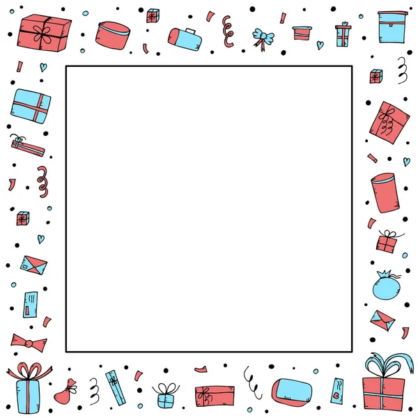 Conjunto de cajas de regalo. Ilustración vectorial . — Vector de stock