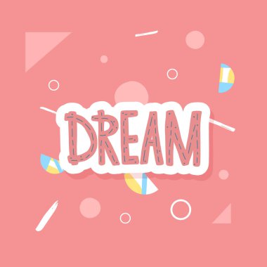 El yazısı vektör yazı hayal.