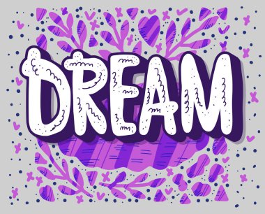 El yazısı vektör yazı hayal.