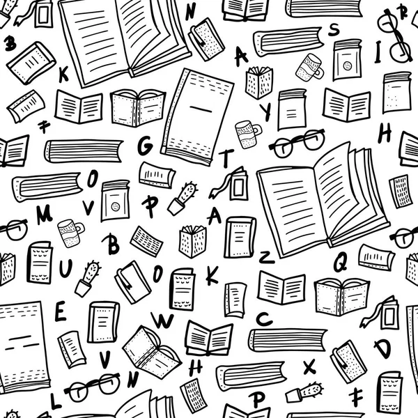 Vektör Dikişsiz desen kitap seti. 