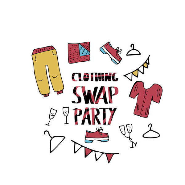 Swap hanwritten lettering. Vector concept design. 