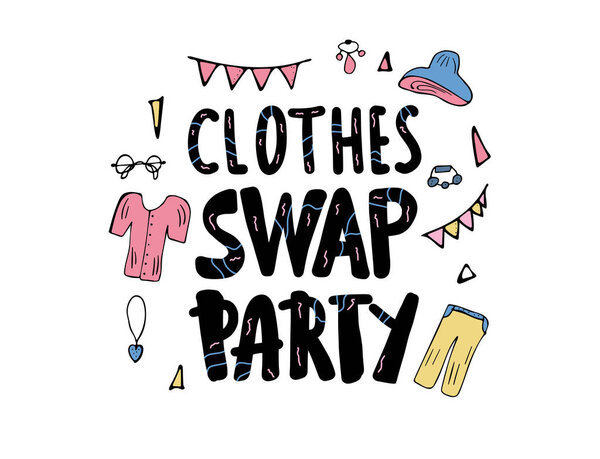 Swap hanwritten lettering. Vector concept design. 