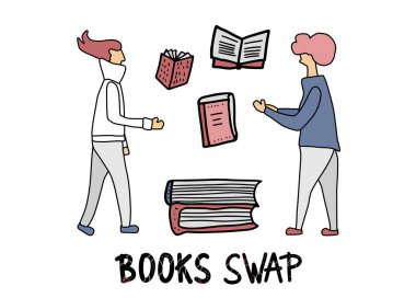 Kitap Takas hanwritten harfleri. Vektör tasarımı. 
