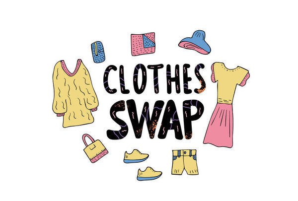 Обмен рукописными надписями. Концепция вектора
. 