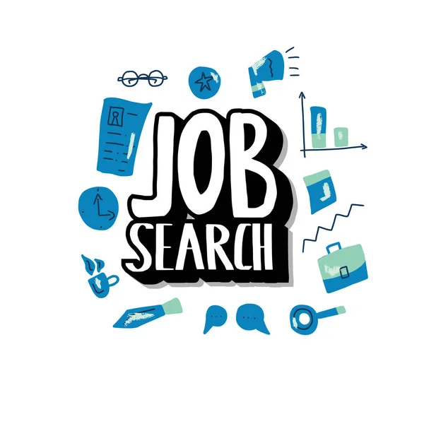 Concept de recherche d'emploi. Illustration vectorielle — Image vectorielle