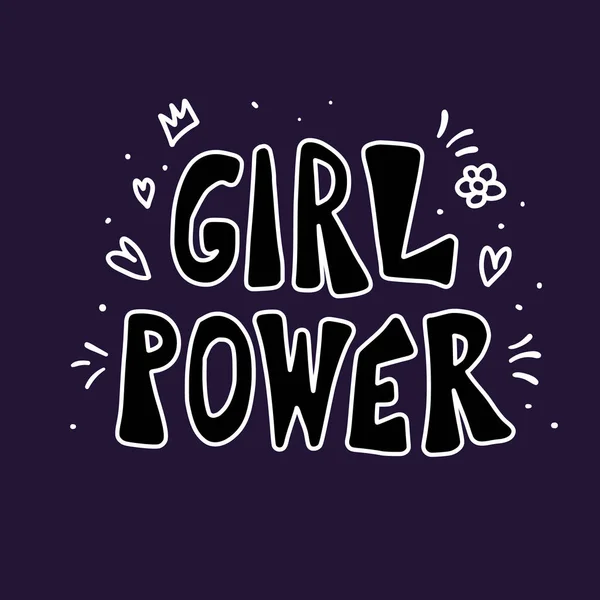 Girlpower. Vektorillustration. — Stock vektor