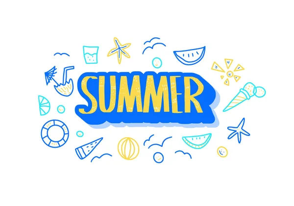 Concept vacances d'été. Illustration vectorielle . — Image vectorielle