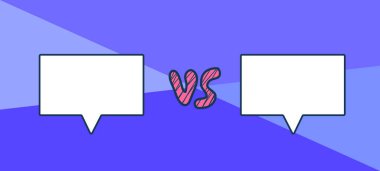 Karşı ekran vektör tasarımı. Metin için Vs kartı.