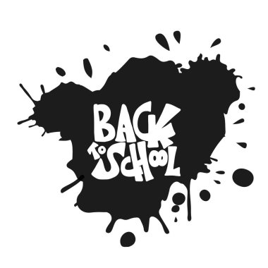 Afiş için okul metnine geri dön. Vektör çizimi.