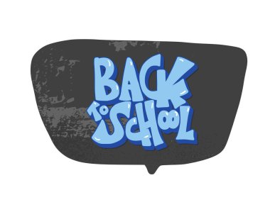 Afiş için okul metnine geri dön. Vektör çizimi.