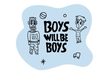 Çocuklar çocuklar alıntı olacak. Vektör çizim.