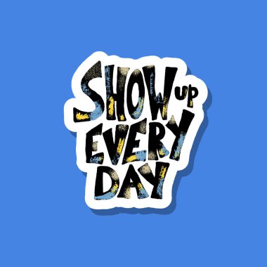 Her gün alıntıyı gösterin. Vektör Illustration.