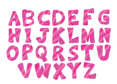 Alfabe vektör sanat renk işaretleri. Harf tasarımı.