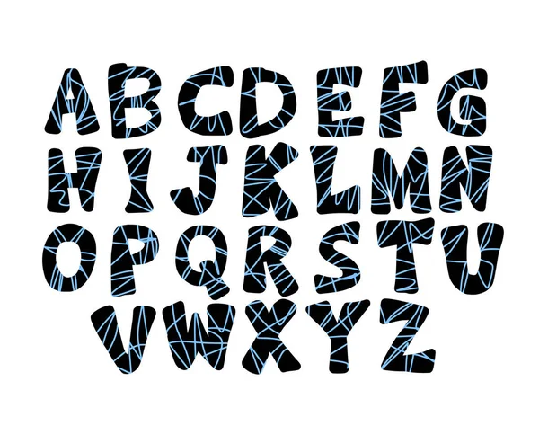 Alphabet vector art color signs. Letters design. — Stock Vector