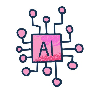 Ai işareti. Doodle tarzında vektör çizimi.