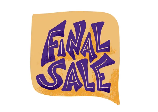 Final Sale stiliserad offert. Vektorkoncept text. — Stock vektor