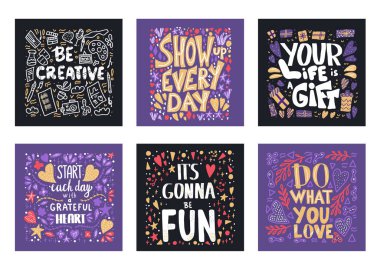 Bir sürü poster. Afiş vektör koleksiyonu.