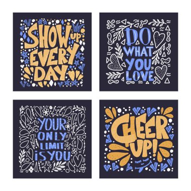 Bir sürü poster. Afiş vektör koleksiyonu.